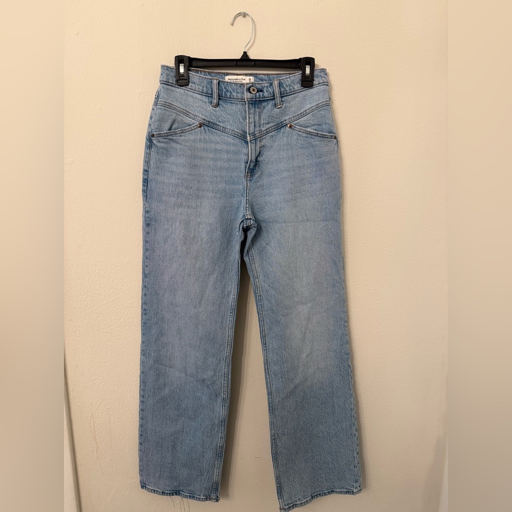 Abercrombie & Fitch Sky Blue High Rise Jeans - Picture 2 of 5